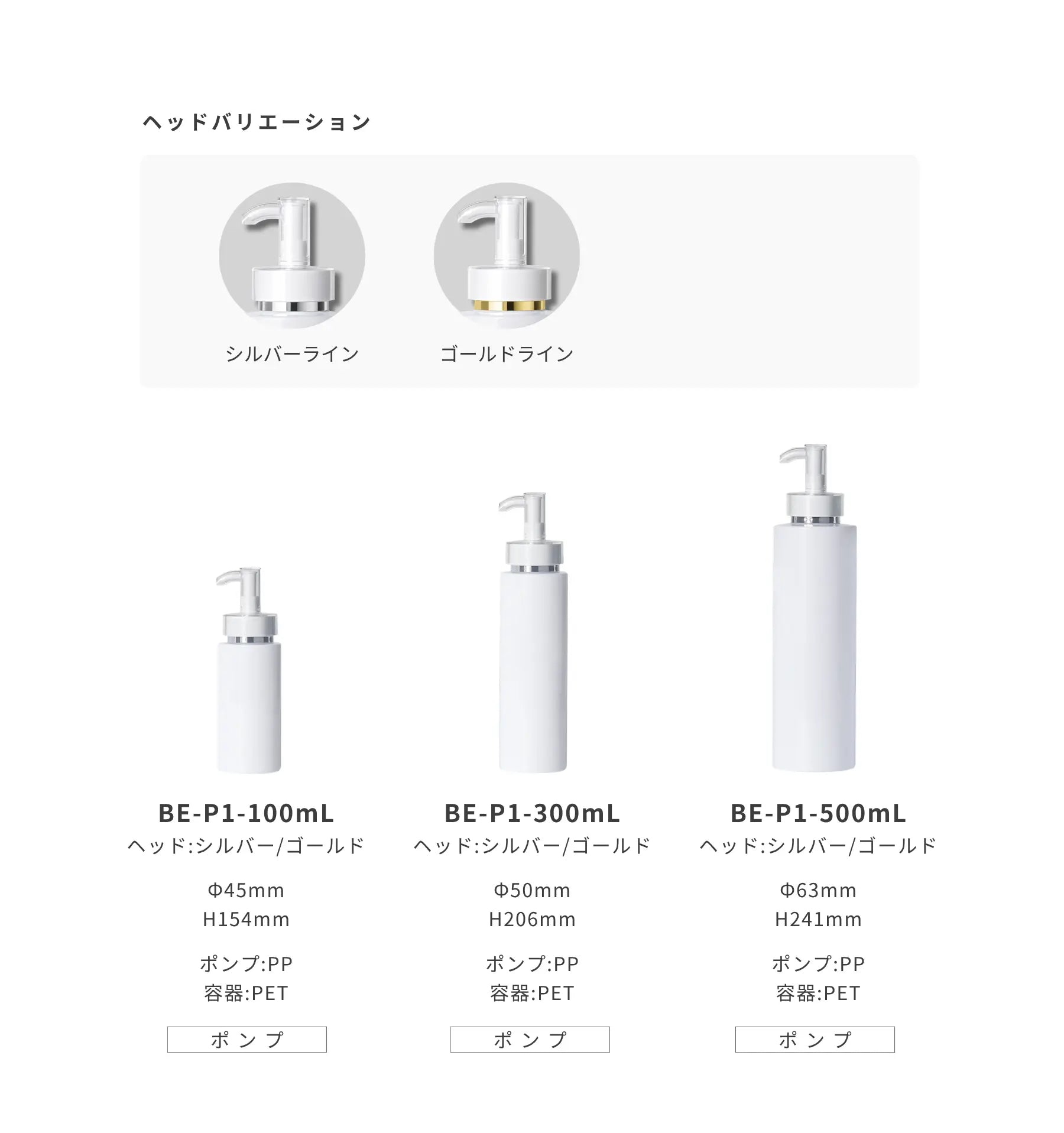 メタルライン ボトル 容器バリエーション
